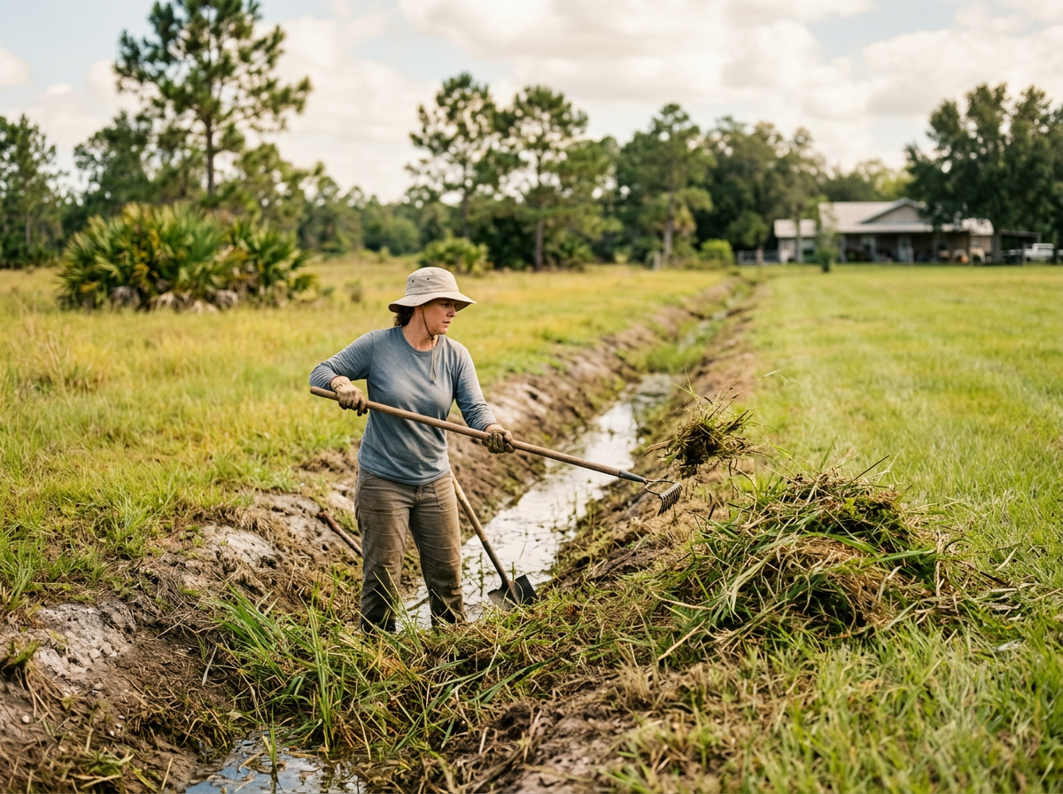 Maintaining Drainage Ditches on Larger Brooksville Lots